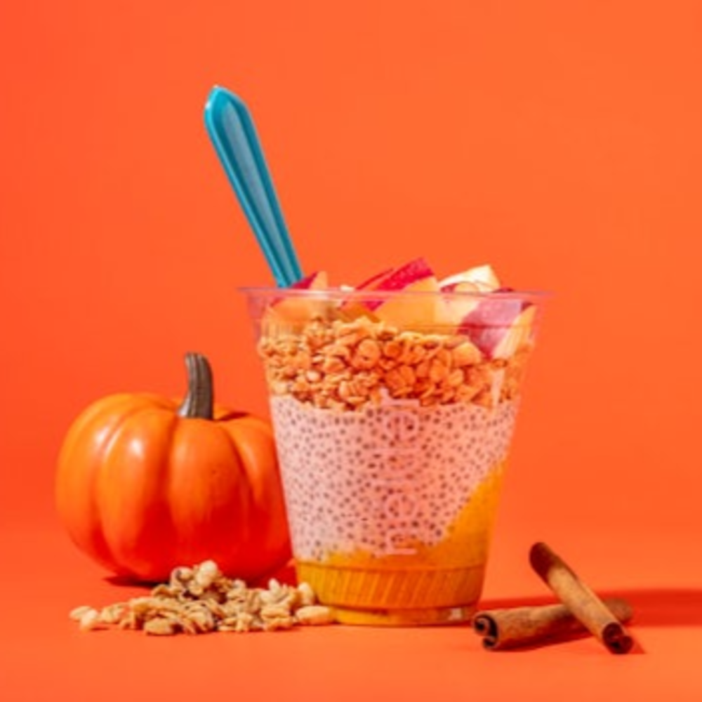 Mini Pumpkin Spice Cashew Chia Parfait